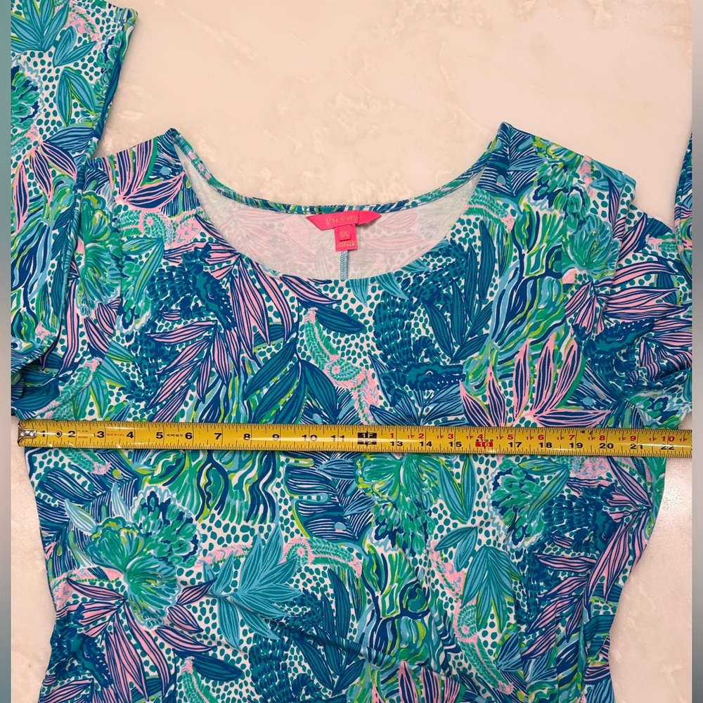 *NWOT* Lilly Pulitzer Bryson “Holiday in the Sun” Botanical Print Dress Sz.XXL - Picture 8 of 9